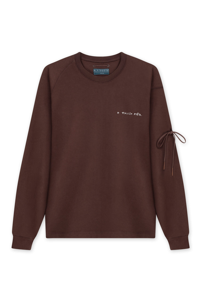 HAND EMBROIDERED CHEST L/S EARTH TEE